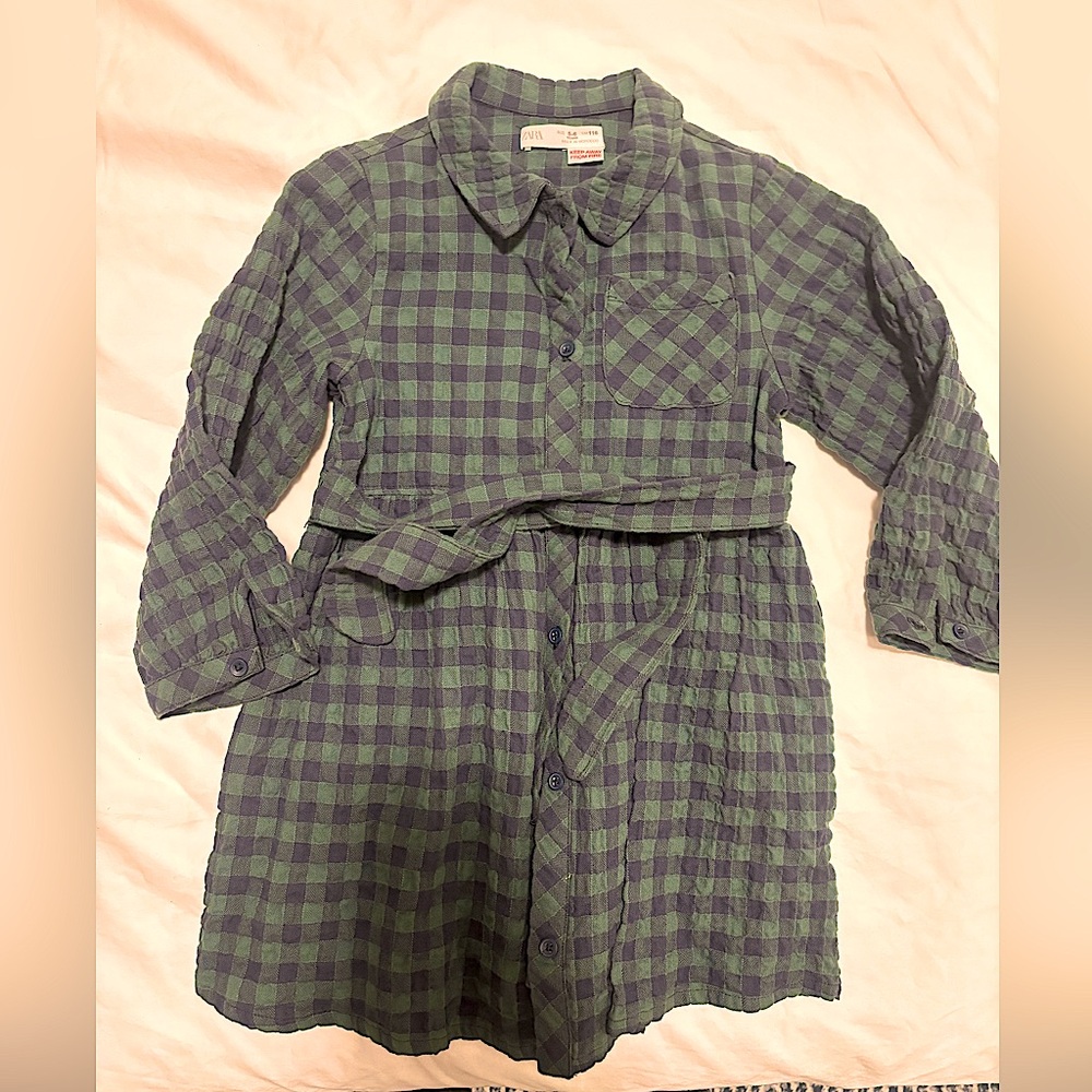 Zara Plaid Girls 5/6 Dress